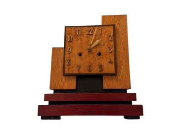 Art Deco Modernist Mantel Clock In the style of Hendrik Wouda, 1920s